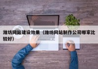 潍坊网站建设效果（潍坊网站制作公司哪家比较好）